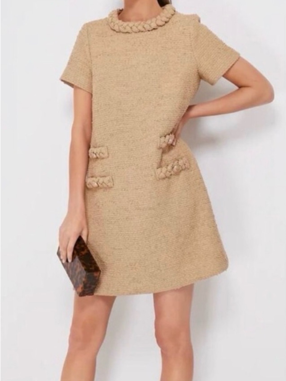 Tuckernuck Jackie Mini Shift Dress in Croissant